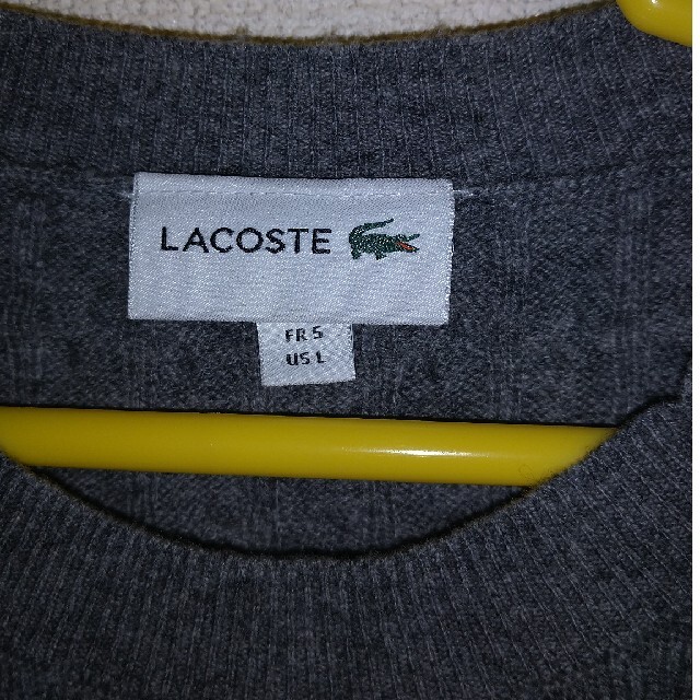 LACOSTE(ラコステ)のラコステ カシミヤ混セーター グレー USメンズL メンズのトップス(ニット/セーター)の商品写真