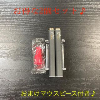 プルームテック(PloomTECH)のP2747番プルームテック 純正 バッテリー2本おまけマウスピース付きブラック(タバコグッズ)