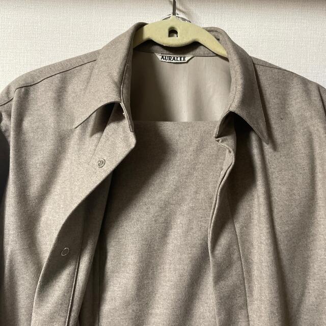 COMOLI(コモリ)の AURALEE 20AW ウールフランネルシャツセットアップ メンズのスーツ(セットアップ)の商品写真