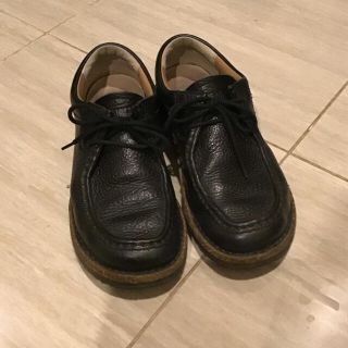 ビルケンシュトック(BIRKENSTOCK)のビルケンシュトック　シボ革靴　ブラック　26センチ(スニーカー)