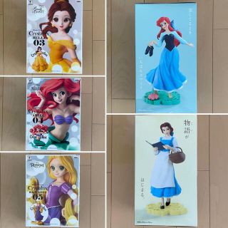 Qposket　ディズニー　プリンセス　フィギュア　アリエル　ベル ラプンツェル