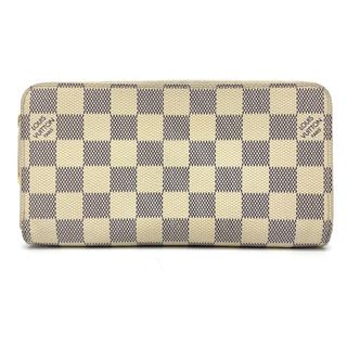 ルイヴィトン(LOUIS VUITTON)のルイヴィトン LOUIS VUITTON ジッピーウォレット N60019 ダミエアズール ラウンドファスナー 長財布 ダミエアズールキャンバス アズール ホワイト(財布)