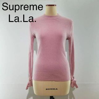 シュープリームララ(Supreme.La.La.)のSupreme La La シュプリームララ 袖リボンリブニット(ニット/セーター)