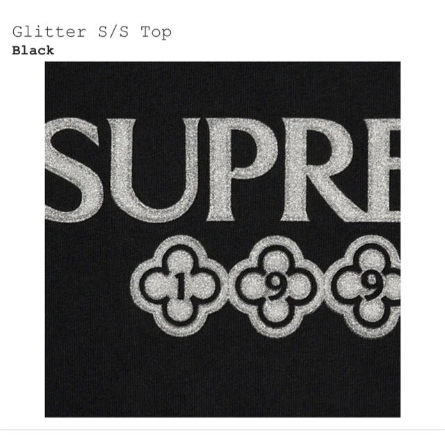 supreme Glitter S/S Top  Black  Medium