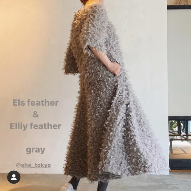 SHE Tokyo Elliy feather 新作 グレー 38の通販 by ショッフィー|ラクマ SHE Tokyo Elliy feather 新作 グレー 38の通販 by ショッフィー|ラクマ