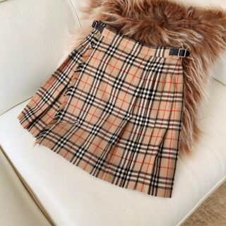 バーバリー(BURBERRY)のバーバリー　プリーツ巻きスカート　難あり(スカート)