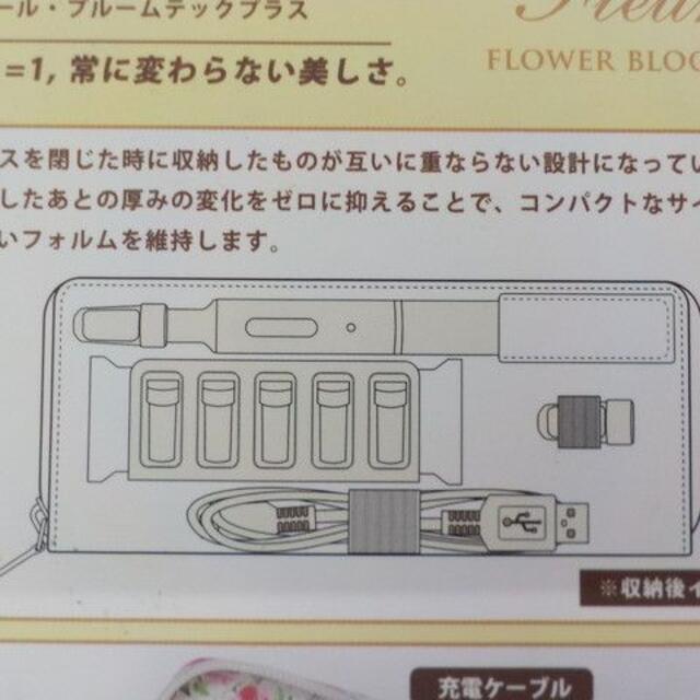 55★プルームテックプラス収納ケースファスナー型　花柄ネイビー　電子タバコケース メンズのファッション小物(タバコグッズ)の商品写真