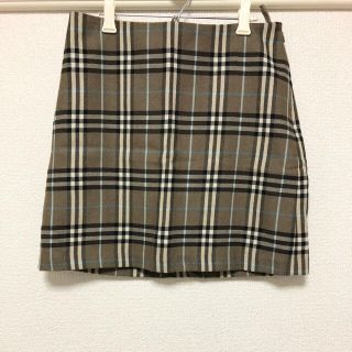 バーバリーブルーレーベル(BURBERRY BLUE LABEL)の【超美品】バーバリーロンドン ブルーレーベル チェック ミニスカート 台形 38(ミニスカート)