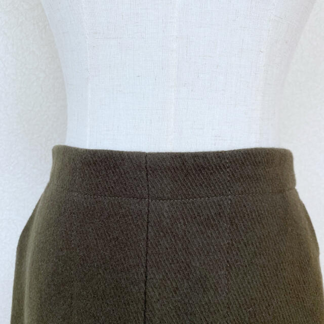 【新品タグ】SLOBE IENA  スローブイエナ　ウール　台形スカート カーキ 1