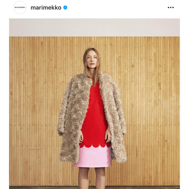 marimekko(マリメッコ)の値下げ！marimekko banniフェイクファーコートmiumiu レディースのジャケット/アウター(毛皮/ファーコート)の商品写真