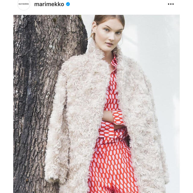 marimekko(マリメッコ)の値下げ！marimekko banniフェイクファーコートmiumiu レディースのジャケット/アウター(毛皮/ファーコート)の商品写真