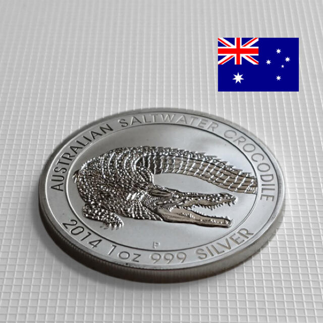 オーストラリア 銀貨 1ドル イリエワニ 希少 １枚