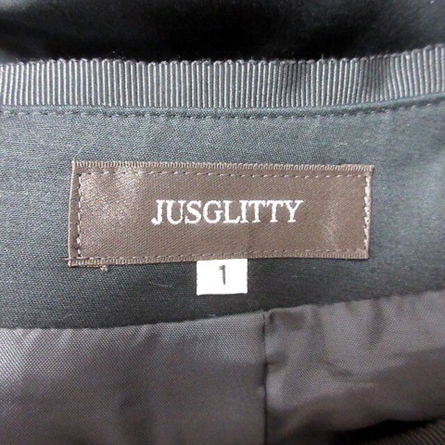 JUSGLITTY(ジャスグリッティー)のジャスグリッティー JUSGLITTY スカート 台形 ミニ 1 黒 レディースのスカート(ミニスカート)の商品写真