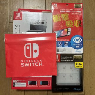 ニンテンドースイッチ(Nintendo Switch)のNintendo Switch(有機ELモデル) 用　アクセサリー4点セット(保護フィルム)