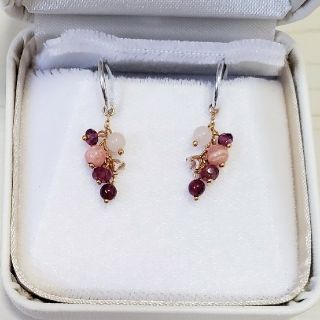 TAKE-UP(テイクアップ) ピアス - ボルドー - plastmix.pl