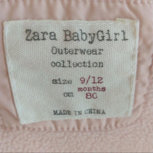 ZARA KIDS(ザラキッズ)のZara babyGirl　ジャケット　ザラベイビーガール　アウター　80cm キッズ/ベビー/マタニティのベビー服(~85cm)(ジャケット/コート)の商品写真