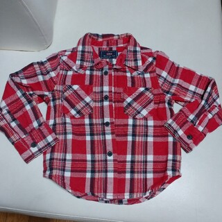 エドウィン(EDWIN)のEDWIN 100cm 赤チェックシャツ(Tシャツ/カットソー)