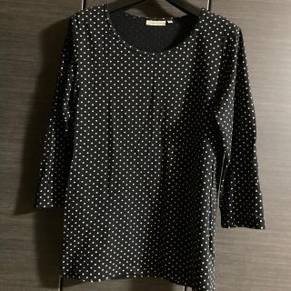 ユニクロ(UNIQLO)の値下げ⭐️ドット長袖Tシャツ✨7分袖✨ユニクロ✨M(Tシャツ(長袖/七分))