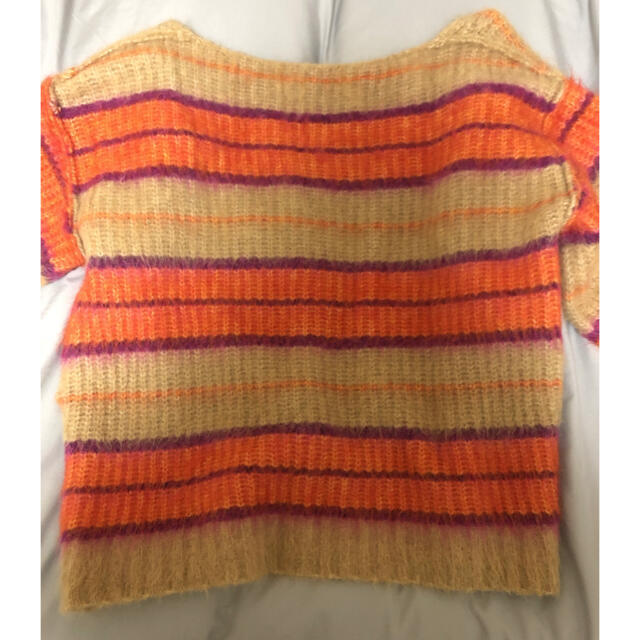 Stripe Mohair Wide Cardigan