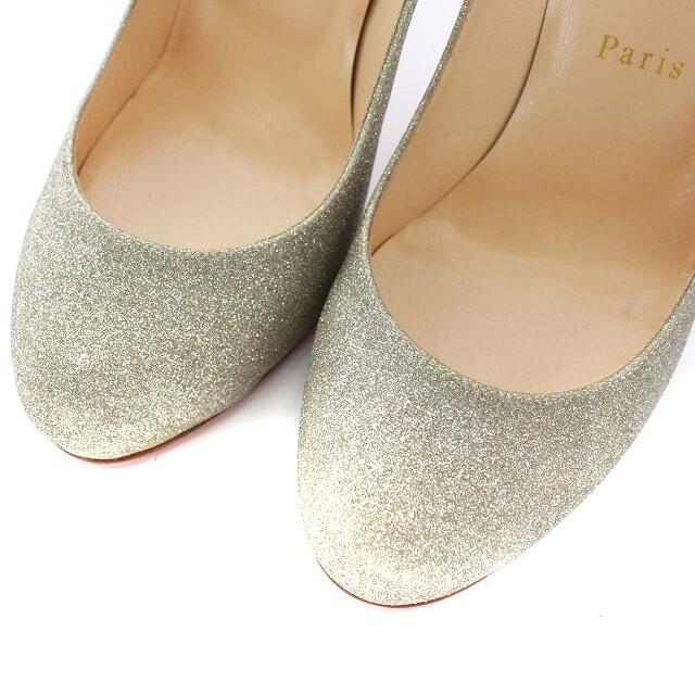 クリスチャンルブタン パンプス ハイヒール ラメ グリッター 25cm