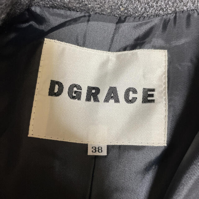 DGRACE(ディグレース)のグレー　ジャケット　DGRACE グレースステンカラーコート 38 ディグレース レディースのジャケット/アウター(テーラードジャケット)の商品写真