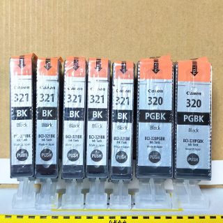 Canon BCI-321BK ５本＋BCI-320PGBK ２本［ゆうパケ］(その他)