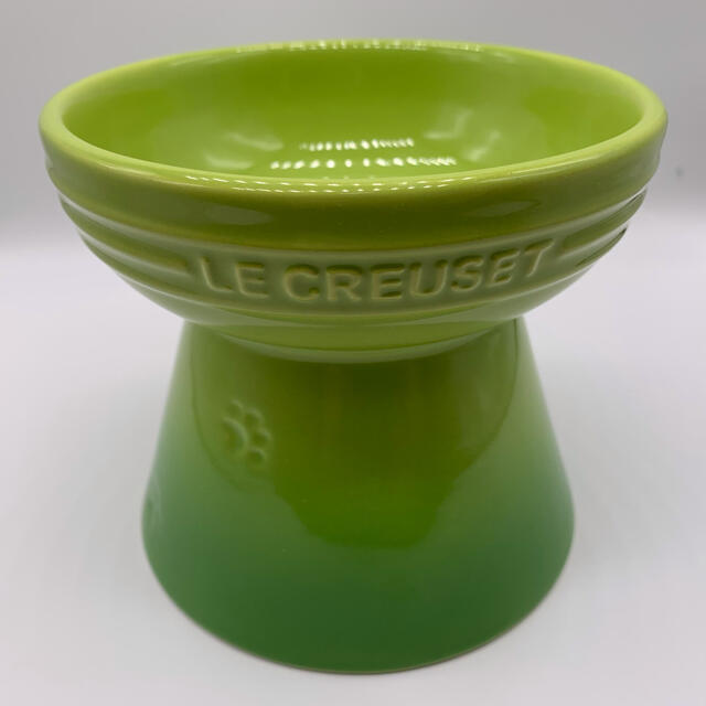 LE CREUSET(ルクルーゼ)のル・クルーゼ　グリーン　ルクルーゼ　 ハイスタンド　フードボウル　陶器　犬猫兼用 その他のペット用品(犬)の商品写真