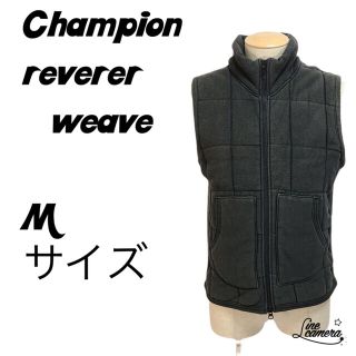 チャンピオン(Champion)のチャンピオン リバースウェーブ M ベスト 青タグ 古着(ダウンベスト)