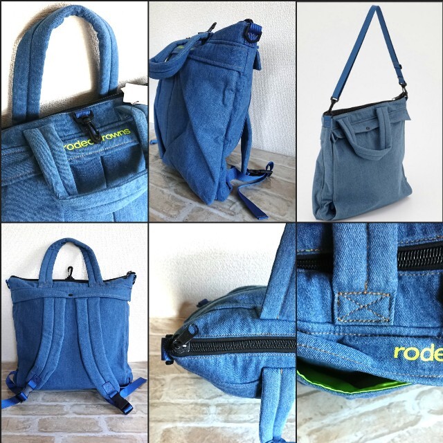 RODEO CROWNS(ロデオクラウンズ)のデニム3wayバッグ♡RODEO CROWNS ロデオクラウンズ タグ付き レディースのバッグ(リュック/バックパック)の商品写真