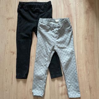 エイチアンドエム(H&M)のh&m 100 デニンス　2枚セット(パンツ/スパッツ)