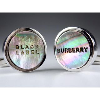 バーバリーブラックレーベル(BURBERRY BLACK LABEL)のバーバリー　ブラックバタフライシェル　純銀シルバー　カフス　カフリンクス　箱付き(カフリンクス)