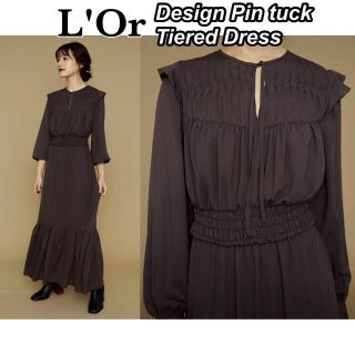 L'Or / Design Pin tuck Tiered Dress(ロングワンピース/マキシワンピース)