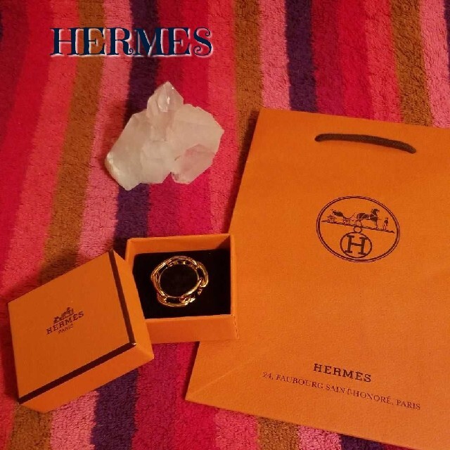 未使用 レア 稀少 HERMES エルメス スカーフリング シェーヌダンクル ...