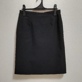 セシール(cecile)の事務服　スカート　黒(ひざ丈スカート)