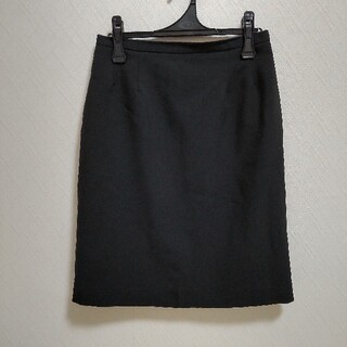セシール(cecile)の事務服　スカート　黒(ひざ丈スカート)