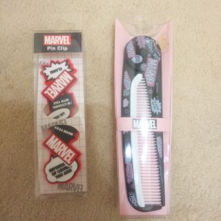 マーベル(MARVEL)の新品 MARVEL ヘアコーム ピンクリップセット(ヘアブラシ/クシ)