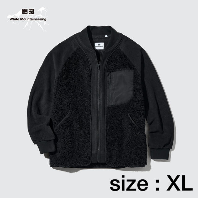 UNIQLO - UNIQLO x WM フリースオーバーサイズジャケット BLACK XLの