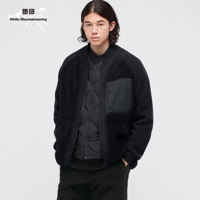 UNIQLO x WM フリースオーバーサイズジャケット BLACK L - ブルゾン