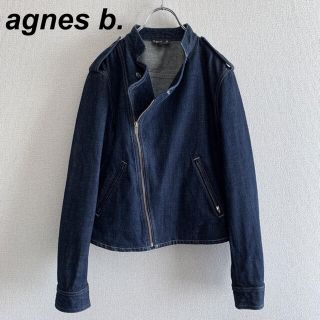 アニエスベー(agnes b.)の美品　agnes b. アニエスベー  デニムジャケット  ライダース(Gジャン/デニムジャケット)