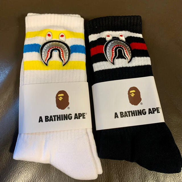 A BATHING APE(アベイシングエイプ)のアベイシングベイプ　靴下　新品未使用 メンズのレッグウェア(ソックス)の商品写真