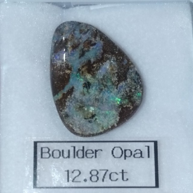 天然石 ボルダーオパール ルース 12.87ct 4