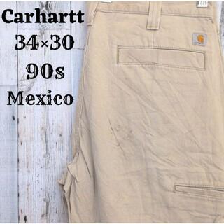 カーハート(carhartt)の90s カーハートチノパンブラウン（茶）キャメルダックコットンメキシコ(ペインターパンツ)