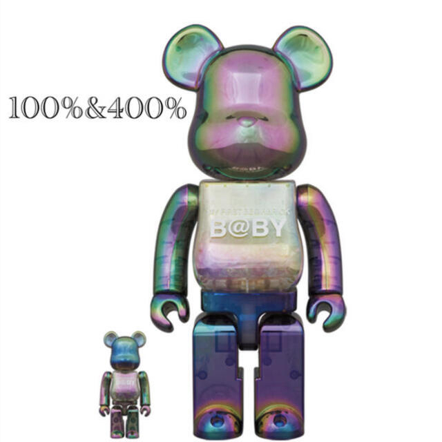 MEDICOM TOY(メディコムトイ)のMY FIRST BE@RBRICK B@BY × BLACK CHROME ハンドメイドのおもちゃ(フィギュア)の商品写真