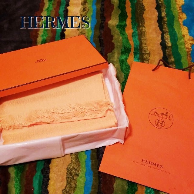 HERMES　エルメス　ストール　カシミヤ　シルク