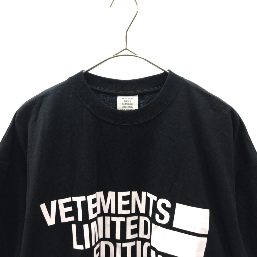 VETEMENTS ヴェトモン パッチワークシャツ カットソー ブラック-