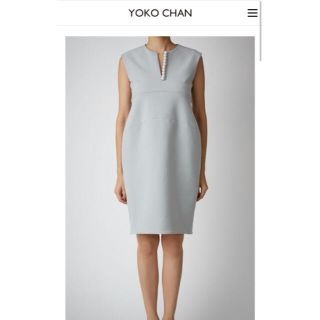 バーニーズニューヨーク(BARNEYS NEW YORK)のご専用7%クーポンYOKO CHAN パールドレス サックス 36(ひざ丈ワンピース)