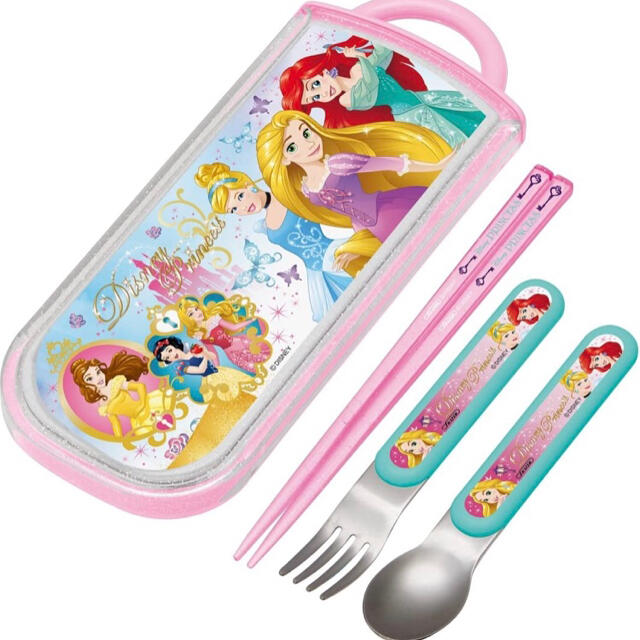 Disney(ディズニー)のスライド式 トリオセット☆プリンセス☆ピンク インテリア/住まい/日用品のキッチン/食器(弁当用品)の商品写真