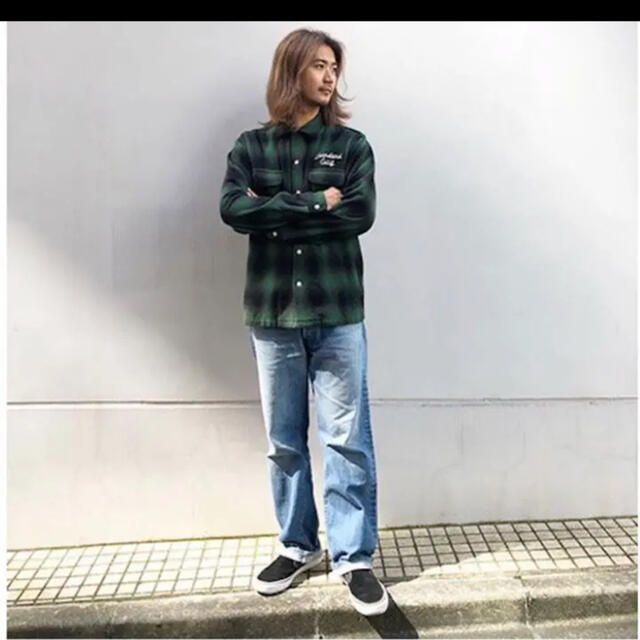 STANDARD CALIFORNIA(スタンダードカリフォルニア)の完売21AW SD Ombre Check Wool ShirtサイズLキムタク メンズのトップス(シャツ)の商品写真