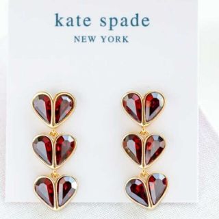 ケイトスペードニューヨーク(kate spade new york)の【新品】kate spadeケイトスペード ピアスレッドロックソリッドストー(ピアス)