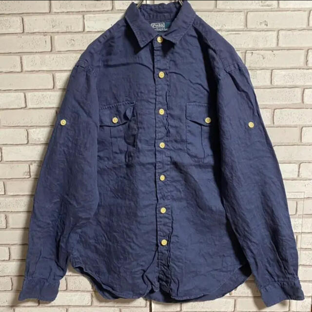 POLO RALPH LAUREN(ポロラルフローレン)の90s 古着 ポロ ラルフローレン BDシャツ ゆるだぼ ビッグシルエット メンズのトップス(シャツ)の商品写真